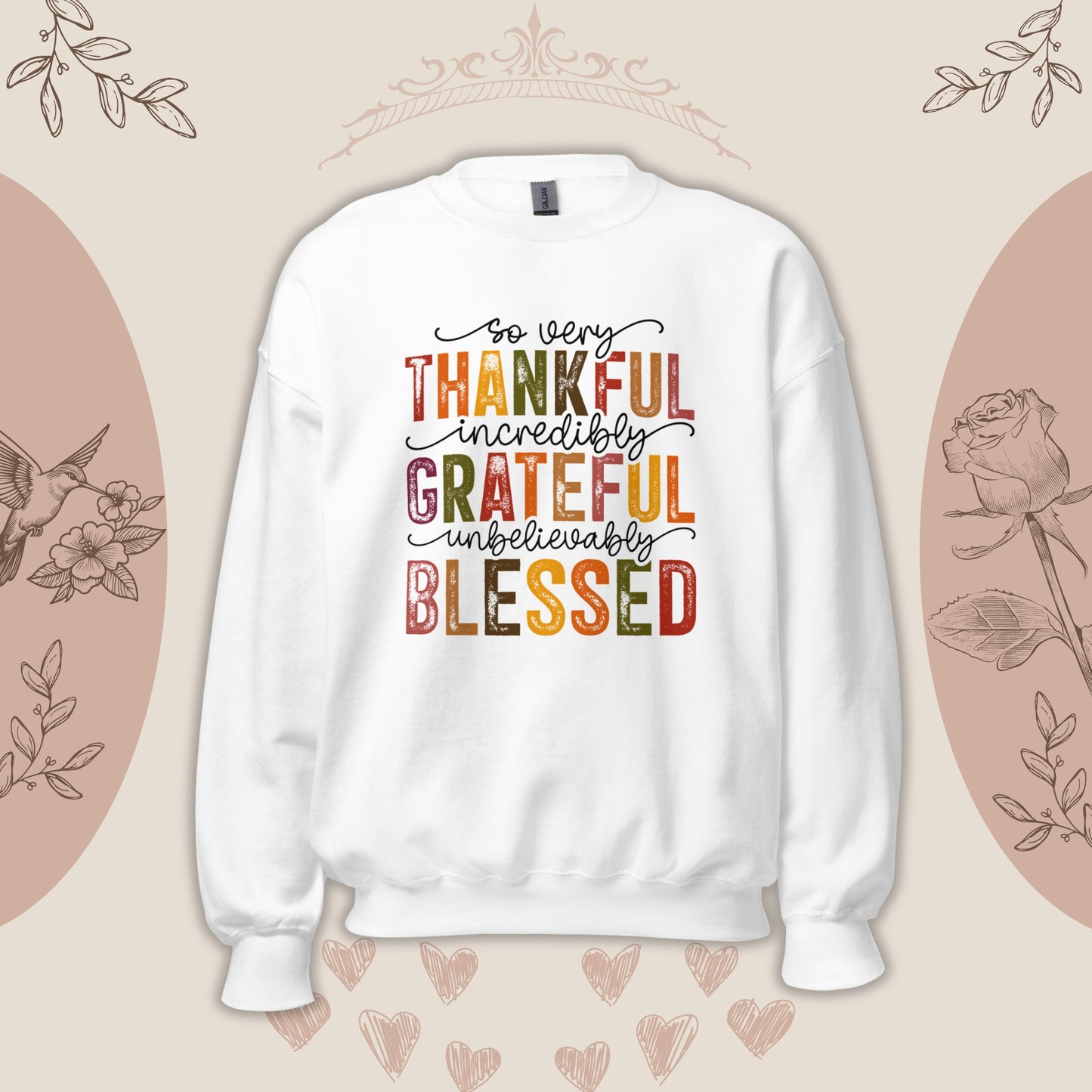 Be Thankful cotton Sweatshirt