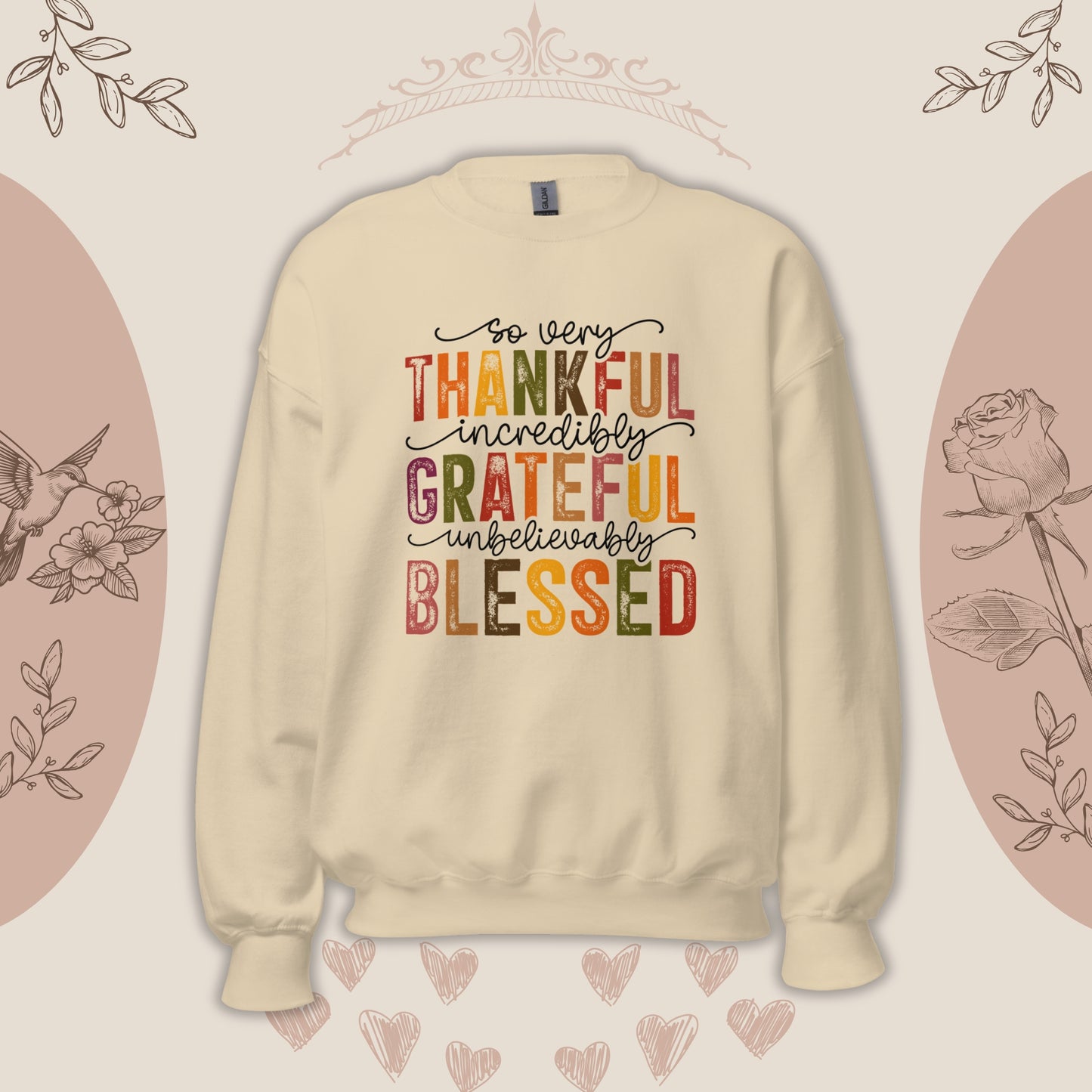 Be Thankful cotton Sweatshirt